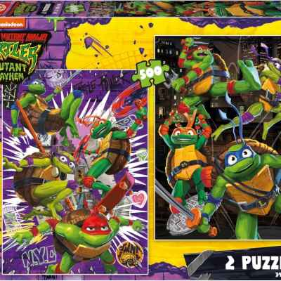 Пъзел Educa, Костенурките Нинджа, Пъзел 2×500 части