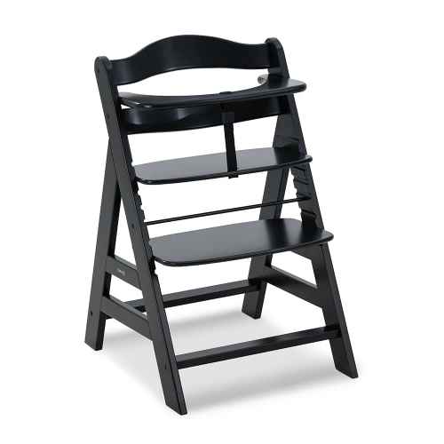 Дървено столче за хранене Hauck Alpha+, black