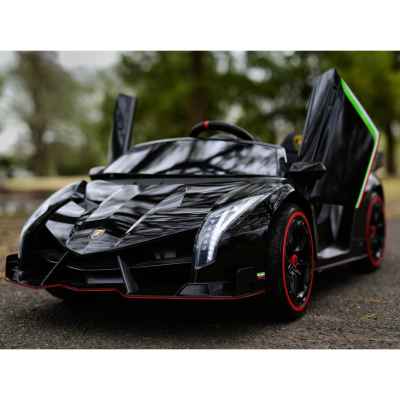 Акумулаторна кола JJ Lamborghini Veneno, черен металик