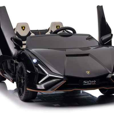 Акумулаторна кола JJ Lamborghini Sian 4x4 24V, двуместна черен металик