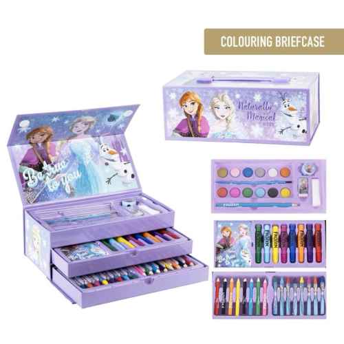 Триетажен куфар с моливи, флумастрери и боички Cerda, Frozen