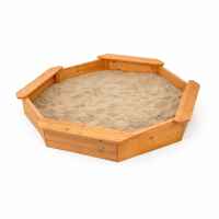 Детски дървен пясъчник Ginger Home, 8-странен модел с 4 седалки, 134.5×134.5 см-FA9X2.jpeg