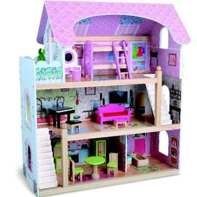 Дървена къща за кукли Moni Toys Mila