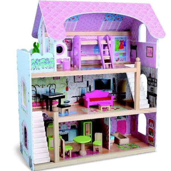 Дървена къща за кукли Moni Toys Mila-FAQTj.jpg
