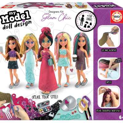 Творчески комплект Educa, My Model, Куклен дизайн, Бляскав шик