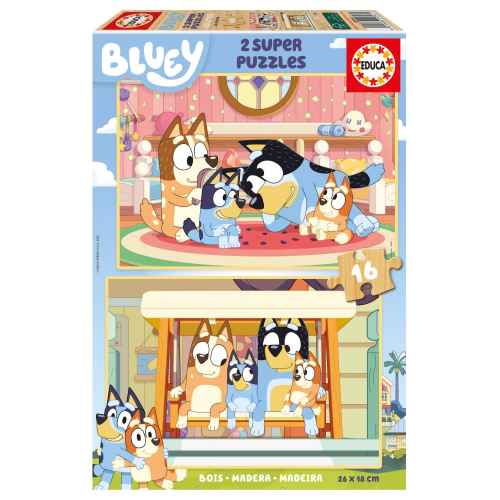 Пъзел Educa, Bluey, 2 х 16 части