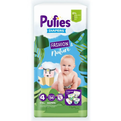 Памперси Pufies Fashion & Nature 4, 9-14 кг 54 бр.