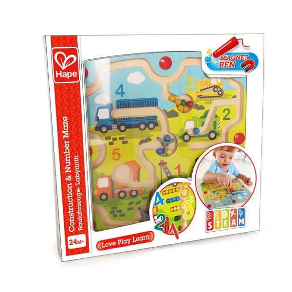 Дървена игра Hape, Магнитен лабиринт, Строителни машини-G2VEZ.jpeg