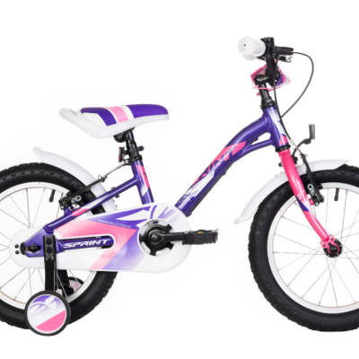 Детски велосипед Sprint Alice Alloy 16, виолетово с розово и бяло
