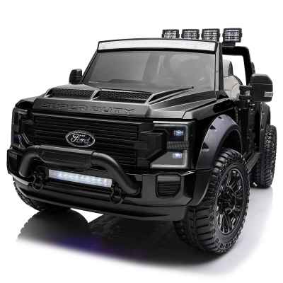 Акумулаторен джип JJ Ford super Duty 4X4, черен металик