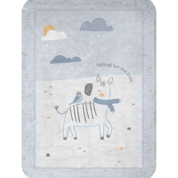 Супер меко бебешко одеяло Kikka Boo, Stripy Friends 80/110-GDtJN.jpg