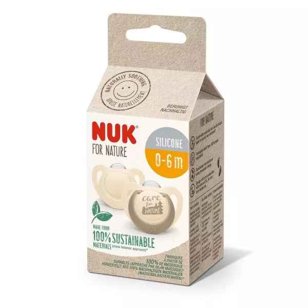 Залъгалка силикон NUK for NATURE 0-6 мес. 2бр., бежова-GPdQP.jpeg