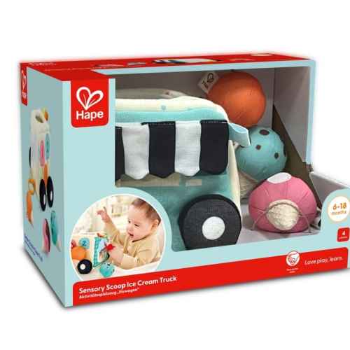Мека сензорна играчка Hape, Камион за сладолед