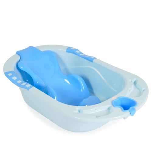 Бебешка вана с подложка Cangaroo Larissa 89 см, синя
