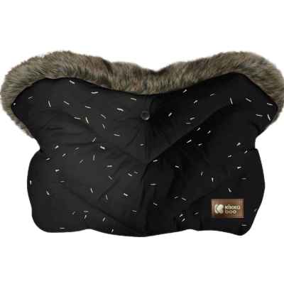 Ръкавица за количка Kikka Boo Luxury Fur Confetti, Black
