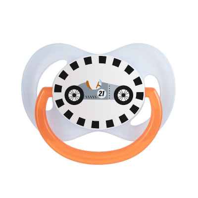 Силиконова залъгалка със симетрична форма Canpol So Cool 6-18м, оранжева