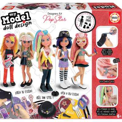 Творчески комплект Educa, My Model, Куклен дизайн, Поп звезда