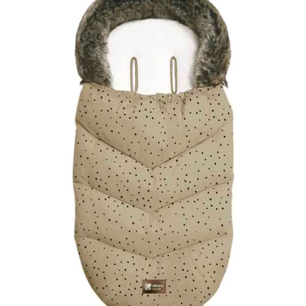 Чувалче за количка Kikka Boo Luxury Fur Dots, Beige-H6moh.jpg