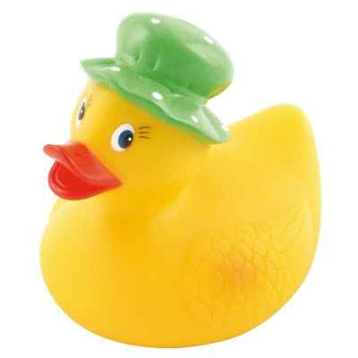 Играчка за баня със свирка Canpol Crazy Ducks 0м+, зелена шапка