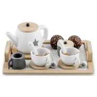 Дървен Комплект за кафе и чай с аксесоари Ginger , WHITE/GRAY-H9hPQ.jpg