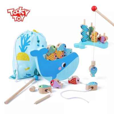 Дървена игра за баланс Tooky toy Риболов 25 части