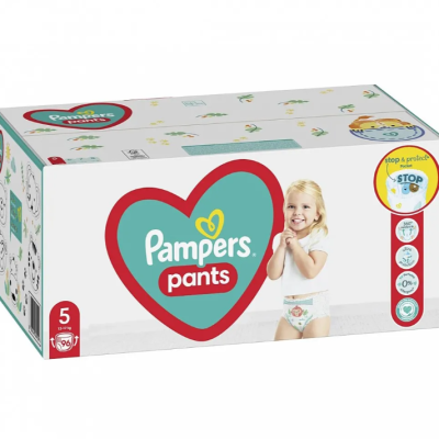 Гащички за еднократна употреба Pampers Junior 5, 12-17 кг 96 бр.