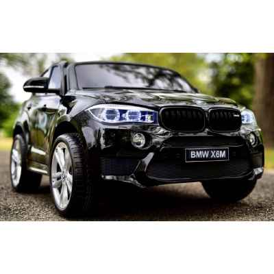 Акумулаторен джип JJ BMW X6M 12V, двуместен черен металик 2024