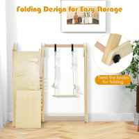 Детски дървен комплект 4в1 Ginger Home, Люлка, Пързалка, Катерушка и Рампа за Катерене, 120x112x114 см-HPlvz.jpeg