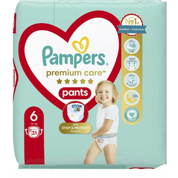 Гащички за еднократна употреба Pampers Premium Care 6, 15+ кг 31 броя-Hgbcv.png