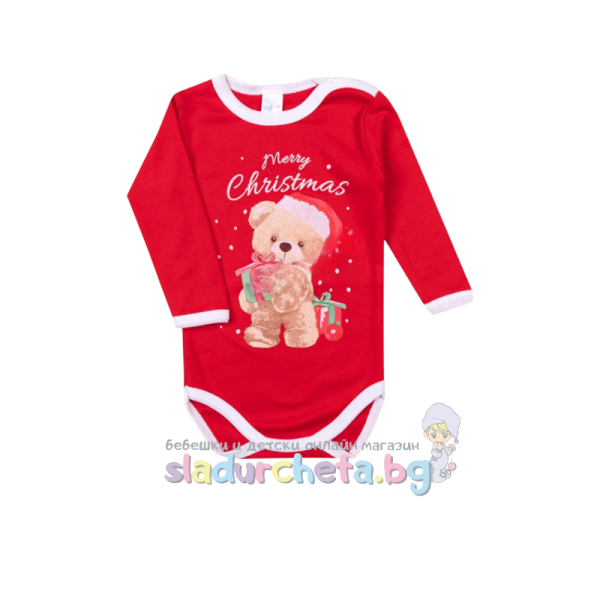 Бебешко боди Светли, червено-IAza6.png