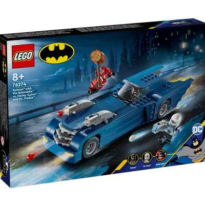 Конструктор LEGO DC Comics Super Heroes 76274 Batman™ - Батман с батмобила срещу Харли Куин и мистър Фрийз