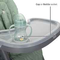 Столче за хранене Lorelli, Party, Green leather-IDhPl.jpeg