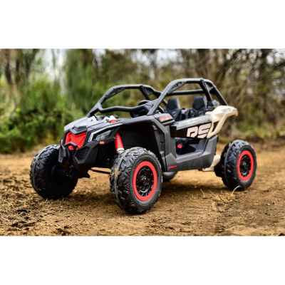 Акумулаторен джип JJ Can-Am Maverick 4x4 UTV 24v, двуместен черен