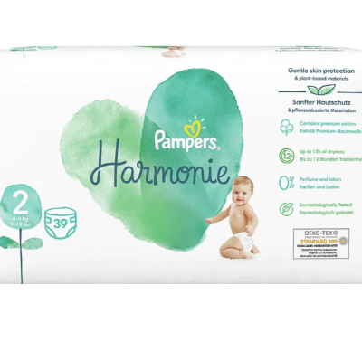 Пелени Pampers Pure Harmonie 2, 4-8 кг 39 бр.