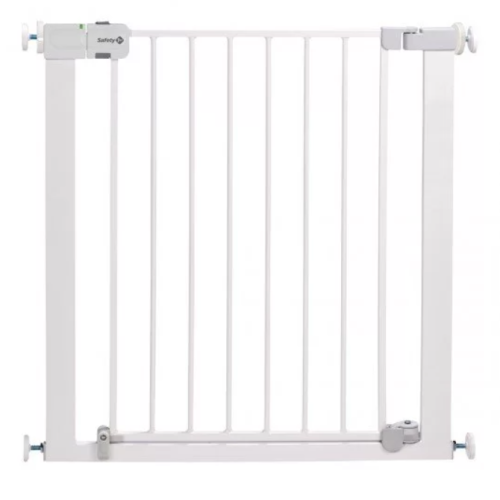 Универсална метална преграда за врата Safety 1st с механизъм за автоматично заключване, бяла