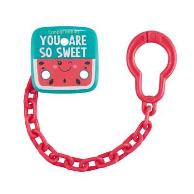 Клипс за залъгалка със синджир Canpol SO COOL, диня