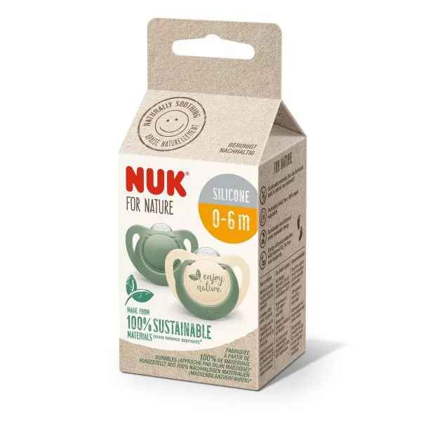 Залъгалка силикон NUK for NATURE 0-6 мес. 2бр., зелена-IxGEo.jpeg