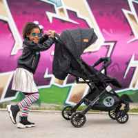 Лятна бебешка количка Lorelli Fiorano, Black + покривало-Iynn8.jpg