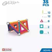 Магнитен конструктор Geomag, Glitter Panels, 35 части-IzIJ7.jpeg