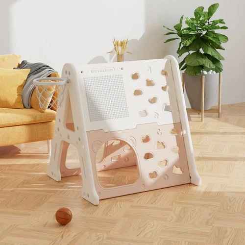 Детска пластмасова стена за изкачване 5 в 1 Feelkids, розова