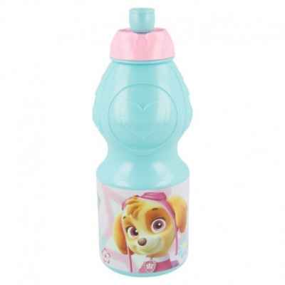 Пластмасова спортна бутилка с картинка, Girl Pup Power, 400 ml.