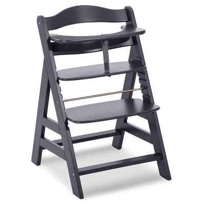 Дървено столче за хранене Hauck Alpha+, Dark Grey