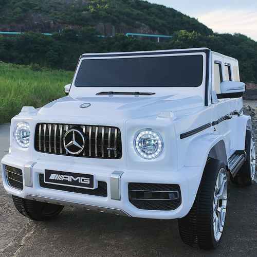 Акумулаторен джип JJ Mercedes Benz G63, бял металик