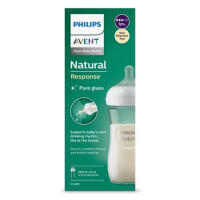 Стъклено шише за храна Philips Avent Natural Response 3.0 с биберон 1м+, 240 мл-JcfcP.png