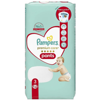 Гащички за еднократна употреба Pampers Premium Care 3, 6-11 кг 48 броя