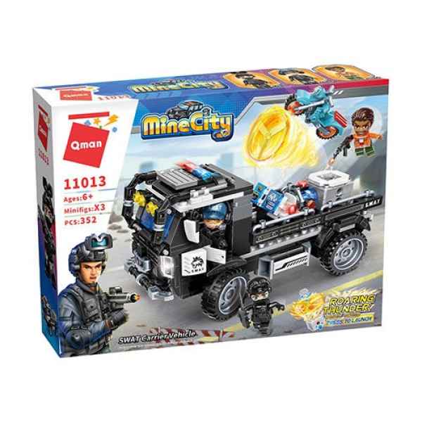 Конструктор Qman, Полицейски брониран товарен автомобил, 352 части-Jsj3t.jpeg