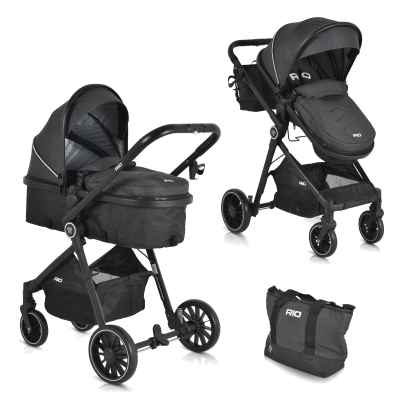 Комбинирана бебешка количка 2в1 Moni Rio, черен