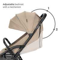 Лятна бебешка количка Lorelli Quick с автоматично сгъване, Beige-KJvge.jpeg