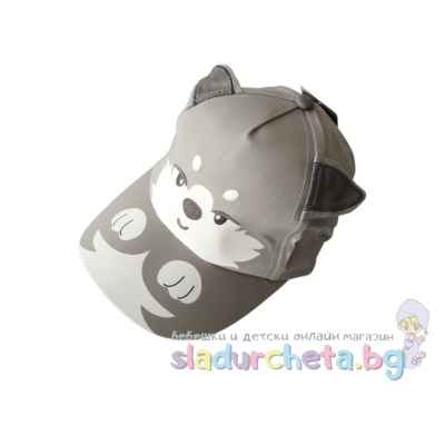 Детска шапка YoClub, сива