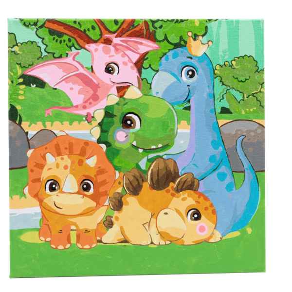 Творчески комплект Craft Buddy, Рисуване по номера, Семейство динозаври-Klg94.jpeg